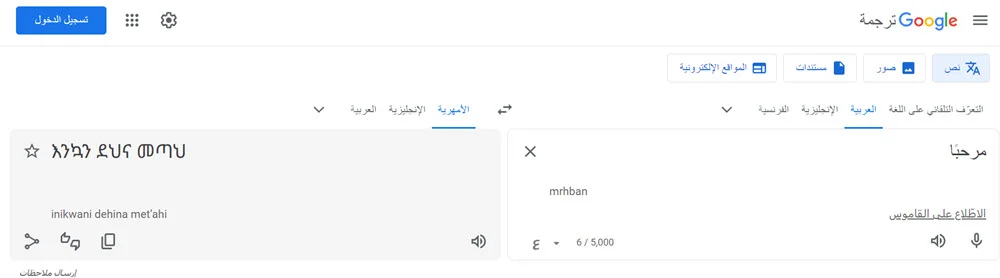 ترجمة جوجل