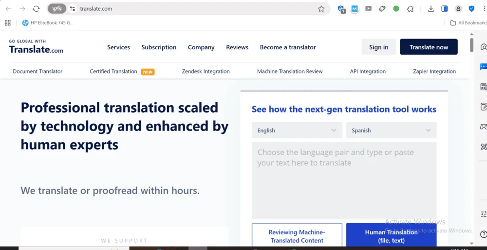 موقع Translate.com موقع Translate.com