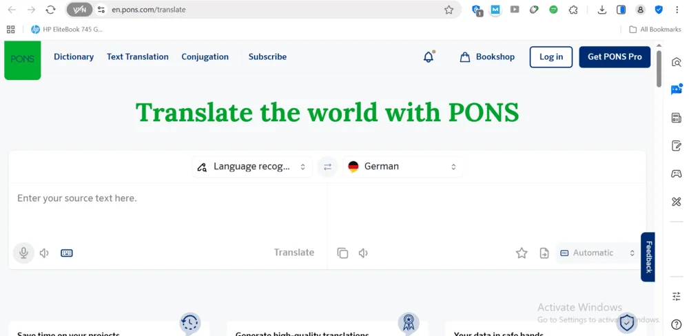 Pons Online Dictionary