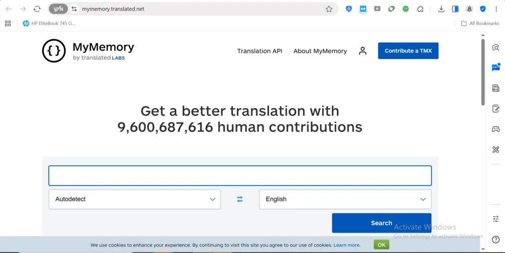 ترجمة My Memory Translation