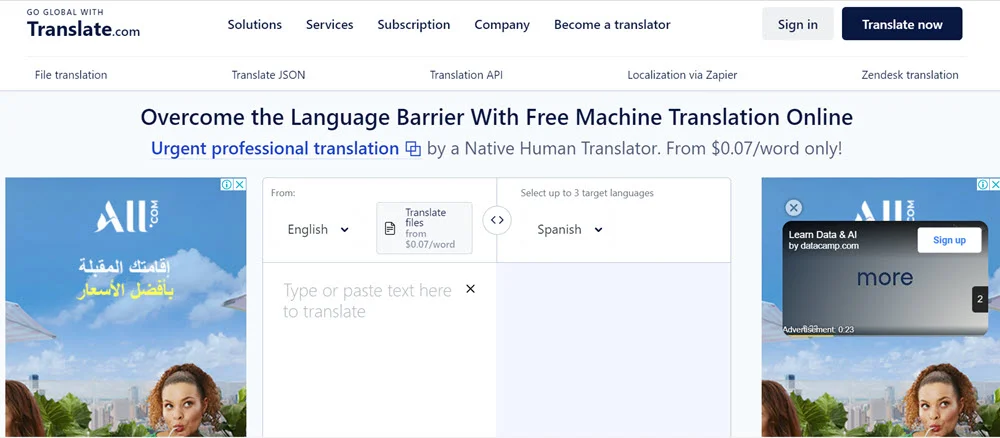 موقع translate.com